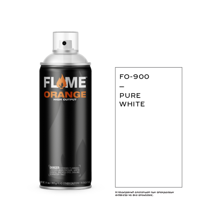 Spray Flame Orange 400ml, Pure White